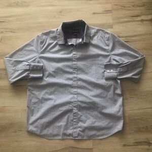 Robert Graham Blue & White Patterned Dress Shirt